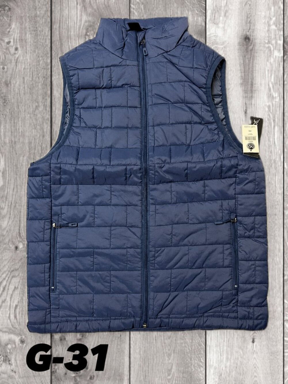 Burnside Men’s Puffer Vest | Navy Medium | Lightweight Workwear Layer G31